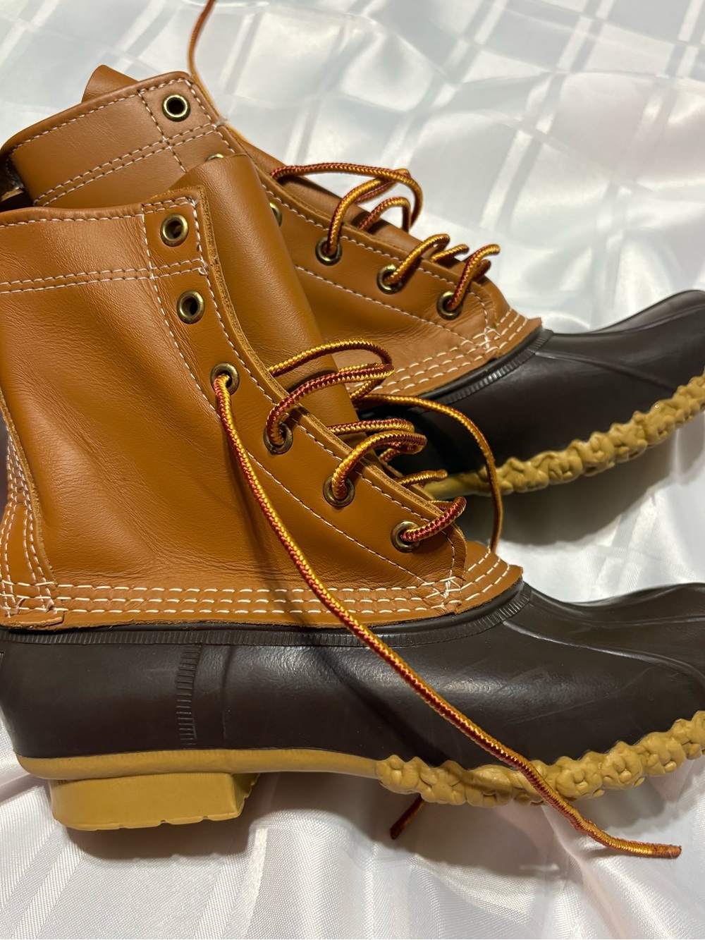 L.L. Bean Two-Tone Brown and Tan Women's Waterproof Boots